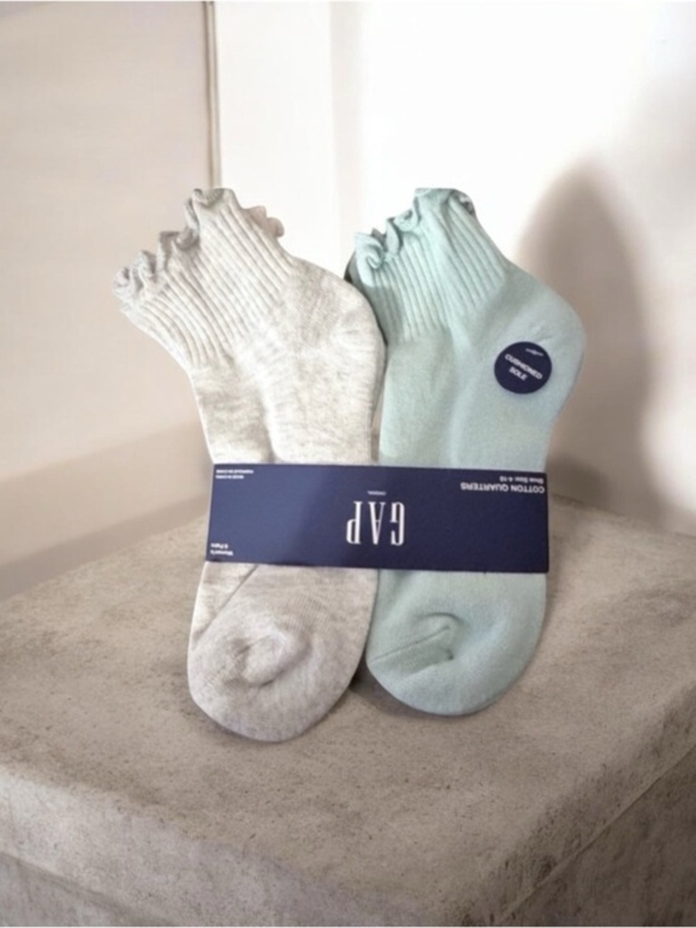 GAP women Casual Socks - Light Gray and Mint and more 6 pairs